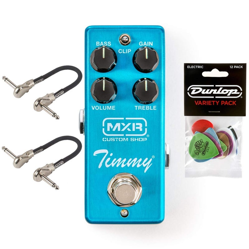MXR CSP027 Timmy Overdrive Pedal Bundle with 2 MXR Patch Cables and Dunlop Variety Pick Pack - Image 1